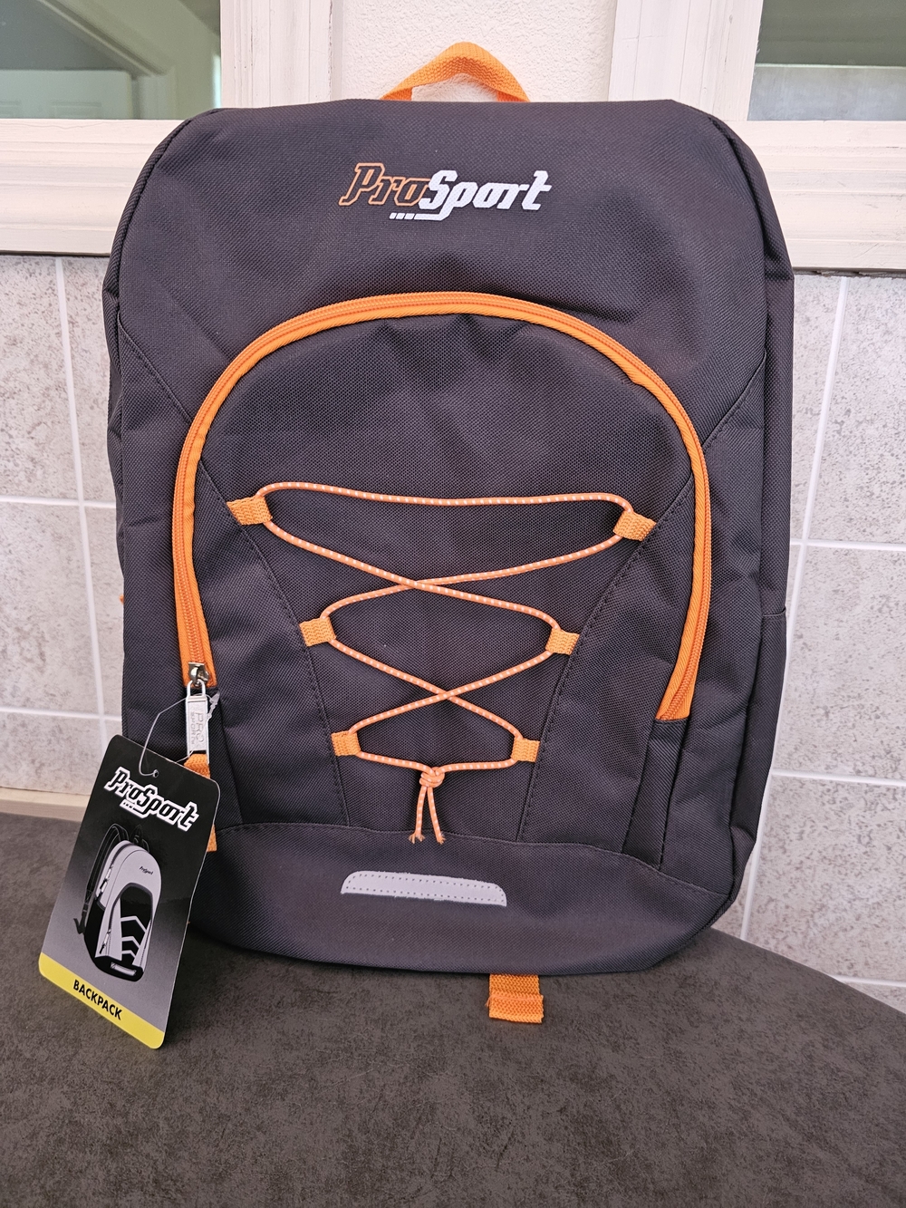 Kids Black and Orange Backpack NWT